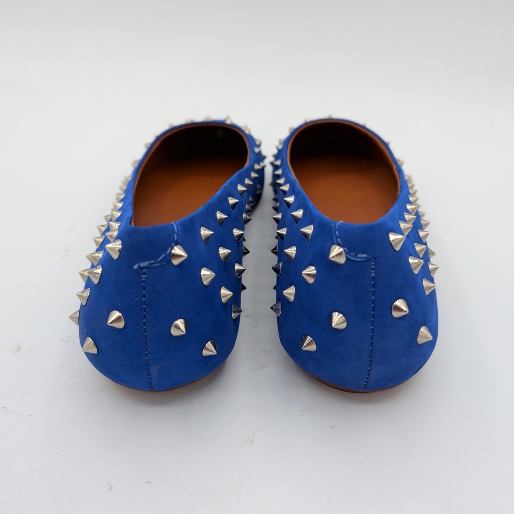 Schutz Anil Royal Blue Suede Spiked Studded Ballet Flats Size 5 M - Picture 5 of 9